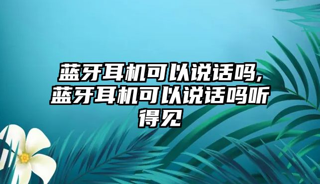 藍(lán)牙耳機可以說話嗎,藍(lán)牙耳機可以說話嗎聽得見