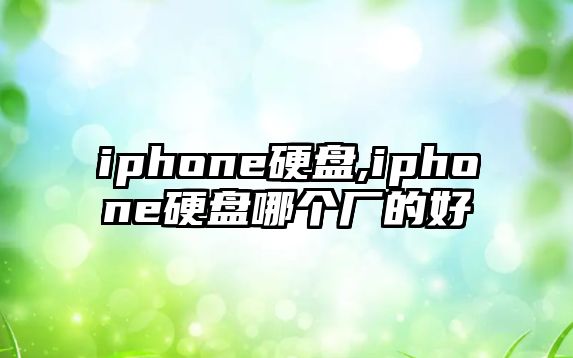 iphone硬盤(pán),iphone硬盤(pán)哪個(gè)廠(chǎng)的好