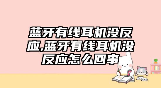 藍(lán)牙有線耳機(jī)沒反應(yīng),藍(lán)牙有線耳機(jī)沒反應(yīng)怎么回事